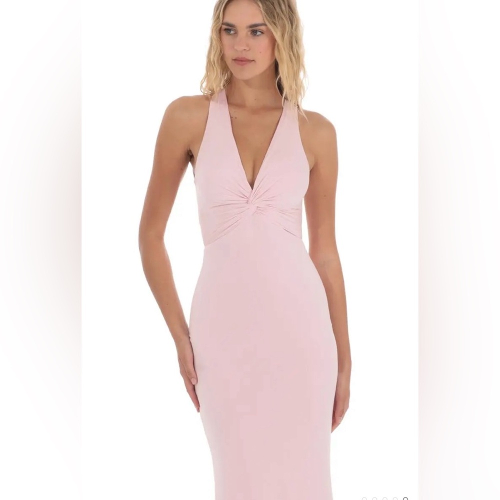 LUCY IN THE SKY - TWIST NECK MAXI DRESS